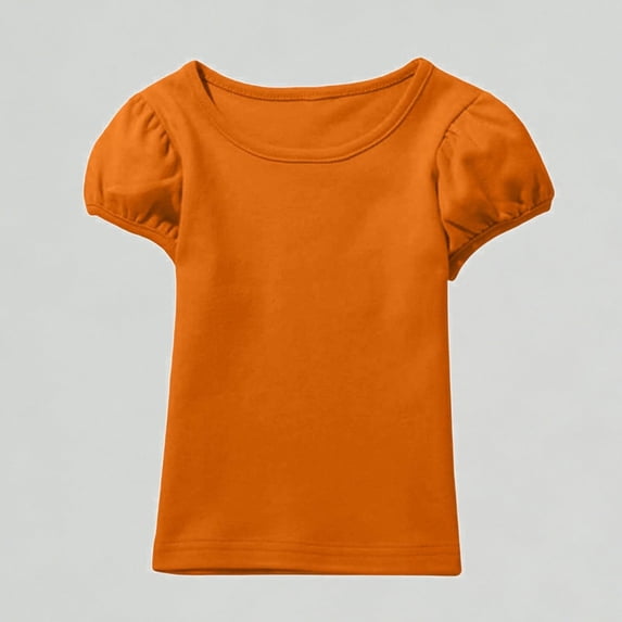 Xijirk Girls T Shirts Soft Puff Sleeve Tee Casual Short Sleeve Top Comfortable Blouse,12-13 Years