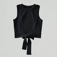thumbnail image 1 of Xijirk Girls Tank Tops Summer Casual Sleeveless Round Neck Bow Back Tie Hollow Out Tank Top Tee Shirt,S, 1 of 5