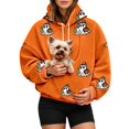 thumbnail image 1 of Xijirk Halloween All‑Over Print Pet Pouch Hoodie Kangaroo Carrier Pocket Drawstring Pullover Size:2XL, 1 of 6
