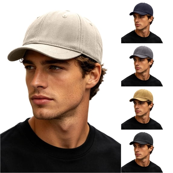 Xijirk Herringbone Baseball Cap Textured Curved Brim Dad Hat for Daily Casual Street Travel Outdoor Wear,Beige,One Size