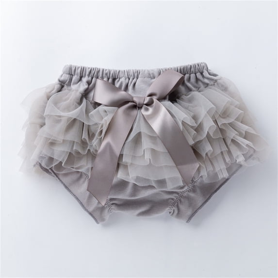 Xijirk Girls' Layered Tulle Bloomers Solid Color Ruffle Shorts for Spring & Summer,12-24 Months