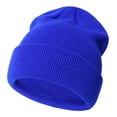 thumbnail image 1 of Xijirk Kids Baby Boys Girls Knit Winter Hat Unisex Soft Warm Stretchy Fit Beanie Cold Weather Accessory Knit Winter Hat to Youth Daily Wear,Blue,3-24 Months, 1 of 2