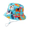 thumbnail image 1 of Xijirk Kids Baby Bucket Hat Cute Allover Cartoon Print Adjustable Chin Strap Toddler Sun Cap for Sun Outdoor Casual Daily Wear, 1 of 3