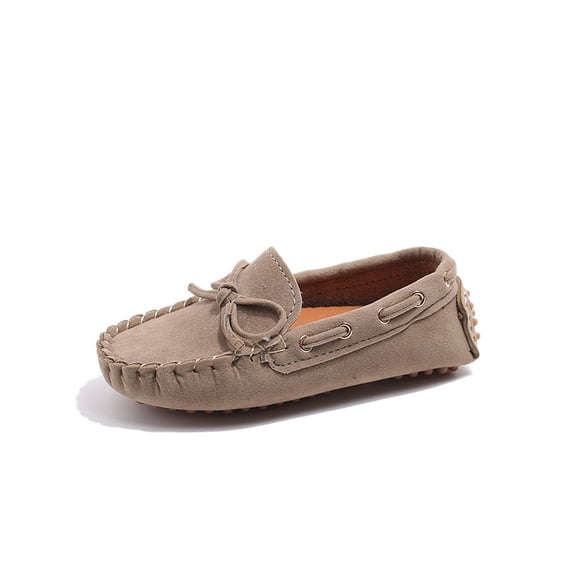 Xijirk Kids Casual Shoes Bow Solid Color Design Comfortable Soft Sole Footwear For Daily Wear School And Outdoor Activities,Brown,2-2.5 Years