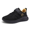 thumbnail image 1 of Xijirk Kids Fashion Mesh Sneakers for Girls Hook and Loop Closure Cute Bow Comfortable Casual Running Shoes for Boys & Girls,Z02 Black,6-7 Years, 1 of 9