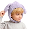 thumbnail image 1 of Xijirk Kids Fluffy Lamb Big Long Ear Plush Earflap Hat Adjustable Snap Closure Winter Hat Grey,6 Months-3 Years, 1 of 4