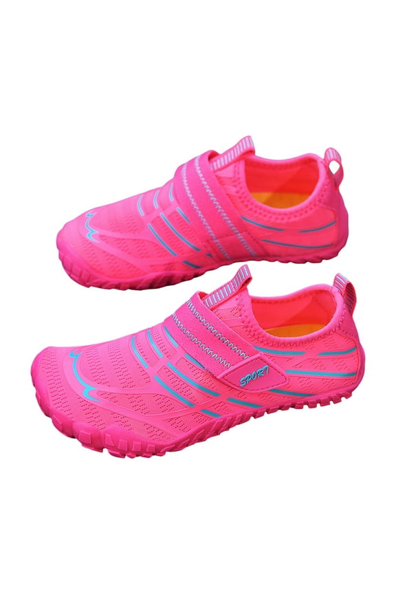 Kids Leisure Shoes Wide Toe Design Soft Sole Comfortable Footwear Flexible Children Sports Shoes For Walking Dancing And Daily Activities,Hot Pink,6.5