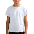 thumbnail image 1 of Xijirk Kids' Mesh Short Sleeve T-Shirt Raglan Sleeve Crewneck Tee for School & Everyday Wear,3-4 Years, 1 of 3