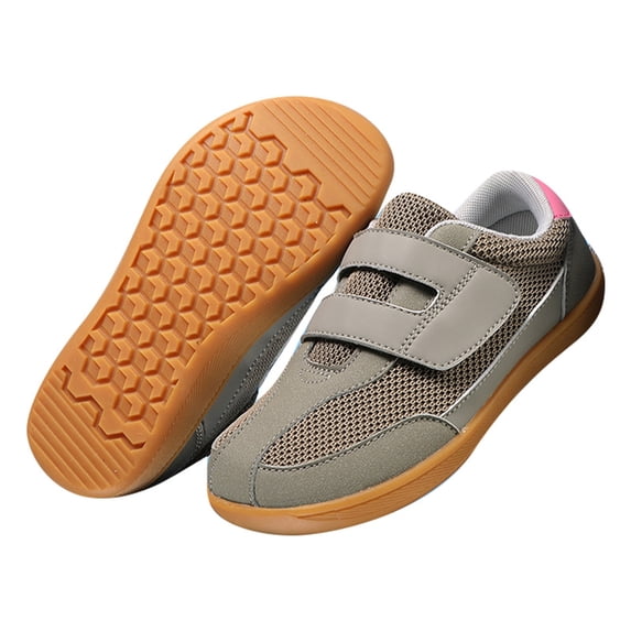 Xijirk Kids Sneakers Breathable Upper Lightweight Comfortable Footwear Hook Loop Closure Boys Casual Shoes For Daily Outdoor Use,Grey,6-7 Years