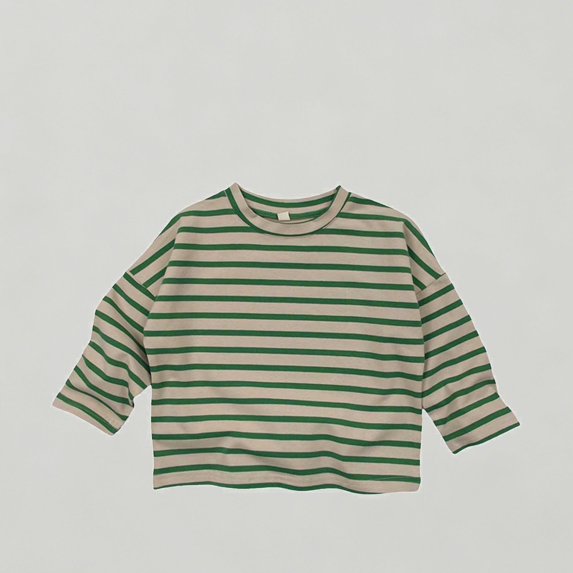Xijirk Kids Striped Long Sleeve T-Shirt Crew Neck Casual Top for Boys & Girls,12-18 Months