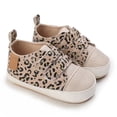 thumbnail image 1 of Xijirk Leopard Print Double Hook and Loop Baby Crib Shoes Non Soft Sole Walking Shoes Pre Walker Footwear Multicolour,6-9 Months, 1 of 9
