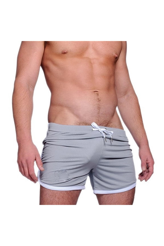 Men Swim Trunks,Gym Workout Shorts Bodybuilding Weightlifting Pants Training Running Jogger Breathable Athletic Shorts for Fitness,Mens Swim Shorts,M