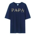 thumbnail image 1 of Xijirk Mens Shirts,Casual Letter Graphic Print Short Sleeve Crew Neck T Shirt for Everyday Wear Outdoor Activities Summer Easy Care Comfortable Top,Shirts for Men,Navy,XL, 1 of 3