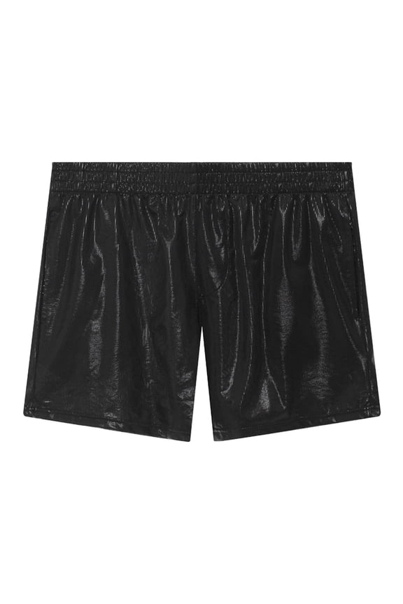 Mens Underwear,Boxer Shorts Four Stretch Design Sequin Fabric Stage Fashion Show Style Breathable Pouch Daily Wear,Men's Underwear,Black,L