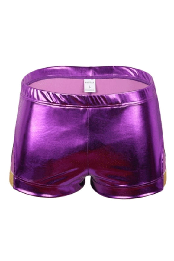 Mens Underwear,Boxer Underwear Sports Style Bronzed Solid Color Smooth Fabric Pocket Pouch Design Daily Wear Comfort,Men's Underwear,Purple,M