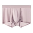 thumbnail image 1 of Xijirk Mens Underwear,Ice Silk Briefs Stretch Mid Rise Comfortable Natural Silk Liner Crotch Underwear Breathable Briefs for Comfort and Fit,Men's Underwear,Light Purple,3XL, 1 of 4
