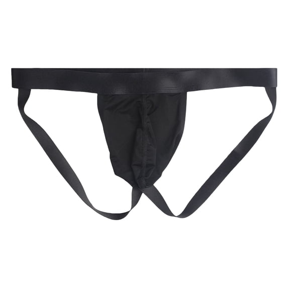 Xijirk Mens Underwear,Thong Underwear Seamless C Word Design Double Strap Style Small Sexy Breathable Fabric Daily Wear,Men's Underwear,Black,XL