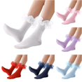 thumbnail image 1 of Xijirk Mesh Ruffle Crew Socks Sheer Frilly Ankle Socks Size:One Size, 1 of 6