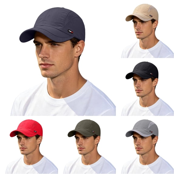 Xijirk Mesh Spliced Baseball Cap Breathable Curved Brim Headwear for Fishing Cycling Outdoor Sports Daily Activities,Dark Gray,One Size