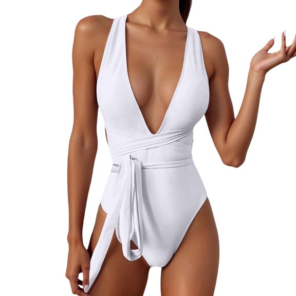 Xijirk One Piece Swimsuit Women,One Shoulder Swimsuits Asymmetrical Design Solid Color Bathing Suits Quick Dry Chlorine Resistant Swimwear Surfing,Swimsuit for Women,XL,White