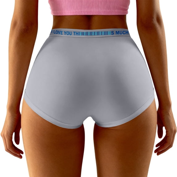 Xijirk Panties for Women,Valentine Floral Print Underwear Soft Stretch Bikini Panties Comfortable Breathable Briefs for Everyday Casual Wear,Womens Underwear,Grey,XL
