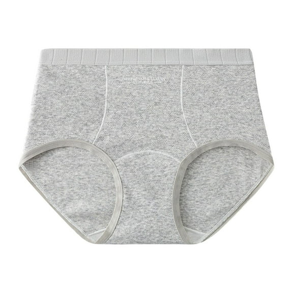Xijirk Panties for Women,High Waisted Briefs Soft Belly Control Tummy Tucking Panties With Extended Crotch for Comfort,Womens Underwear,L,Grey