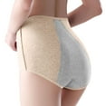 thumbnail image 1 of Xijirk Panties for Women,Plus Size Menstrual Underwear Mid Waist Leak Resistant Briefs Comfortable Absorbent Fit for Monthly Confidence,Womens Underwear,Beige,XL, 1 of 4