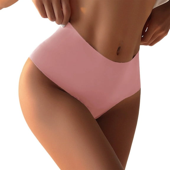 Xijirk Panties for Women,Low Waist Panties Fashion Striped Color Briefs Comfortable Underwear for Daily Wear,Womens Underwear,L,Rose Gold