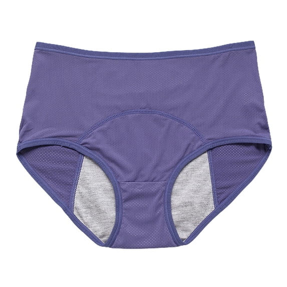 Xijirk Panties for Women Plus Size Leak Proof Underwear High Waisted Sanitary Panties Underwear for Comfortable Daily Wear,Blue,XL