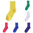 thumbnail image 1 of Xijirk Ribbed Crew Socks Solid Cotton Casual Everyday Socks Size:One Size, 1 of 4