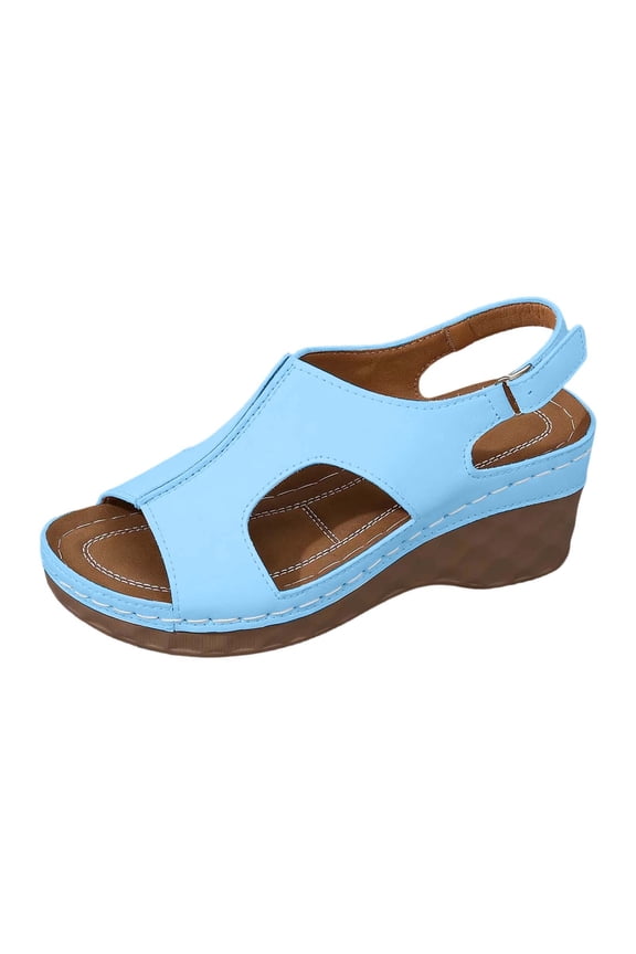 Sandals Women,Fashion Toe Sandals with Upper Summer Casual Shoes Comfortable Design Footwear for Daily Wear,,Light Blue,6.5