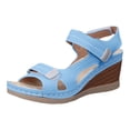 thumbnail image 1 of Xijirk Sandals Women,Platform Sandals Slide On Heel Comfortable Design Casual Footwear Womens Sandals for Everyday Relaxation,Womens Sandals,Blue,6.5, 1 of 9