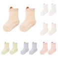 thumbnail image 1 of Xijirk Solid Cable Knit Crew Socks Breathable Textured Ankle Socks Unisex Summer 0-6 Months, 1 of 3