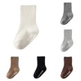 thumbnail image 1 of Xijirk Solid Vertical Rib Anti Crew Socks Non Skid Ankle Socks Unisex 3-5 Years, 1 of 4