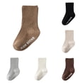 thumbnail image 1 of Xijirk Solid Vertical Rib Anti Crew Socks Non Skid Ankle Socks Unisex 3-5 Years, 1 of 4