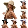 thumbnail image 1 of Xijirk Sun Hat with Oversized Curved Brim and Rear Neck Cover Area for Outdoor Gardening Casual Outing Daily Walk for Adult Fixed Chin Strap Sun Head Accessory,Khaki,One Size, 1 of 5