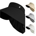 thumbnail image 1 of Xijirk Sun Visor with Extended Wide Brim and Attached Neck Guard for Household Use Outdoor Activity Daily Movement for Adult Adjustable Light Sun Shield Headwear,Black,One Size, 1 of 4
