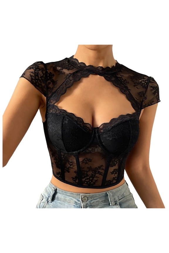 Tank Tops Elegant Underwire Lace Tube Top Blouse Style Festive Wear Camisole Tops for Women,Black,L