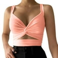 thumbnail image 1 of Xijirk Tank Tops Low Cut Sports Vest Elastic Tight Fit Casual Lace Up Back Suspender Top for Wear Camisole Tops for Women,Pink,M, 1 of 3