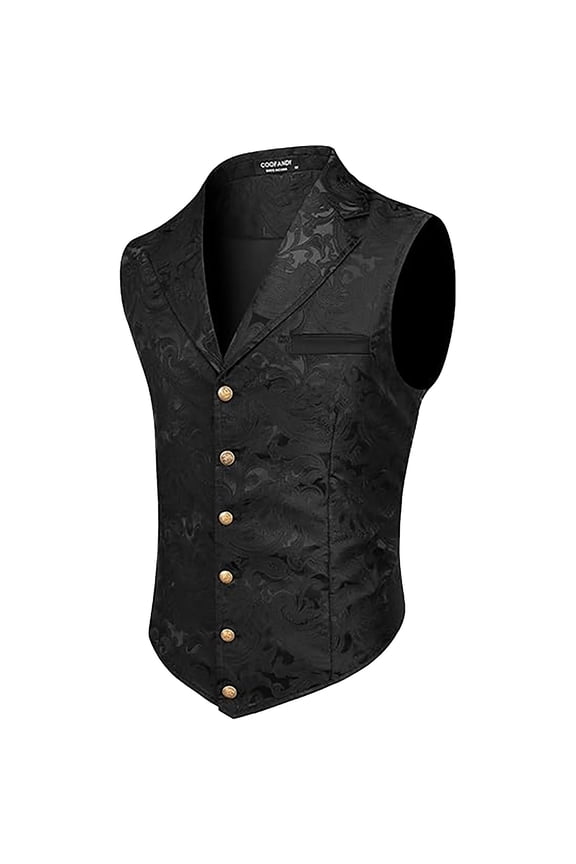 Tank Tops Men,Fashion Casual Vest Button Pocket Suit Style Halloween Printed Graphic Single Suit Vest Top for Festive Look,Mens Tank Top,Black,S