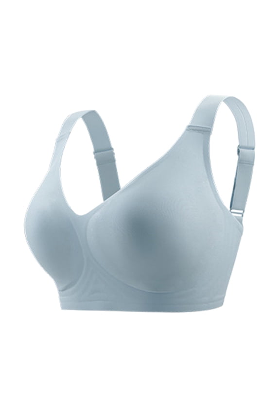 Tank Tops Wireless Full Coverage Support Bra Comfortable Seamless Push Up T-Shirt Everyday Wear Camisole Tops for Women,Blue,M