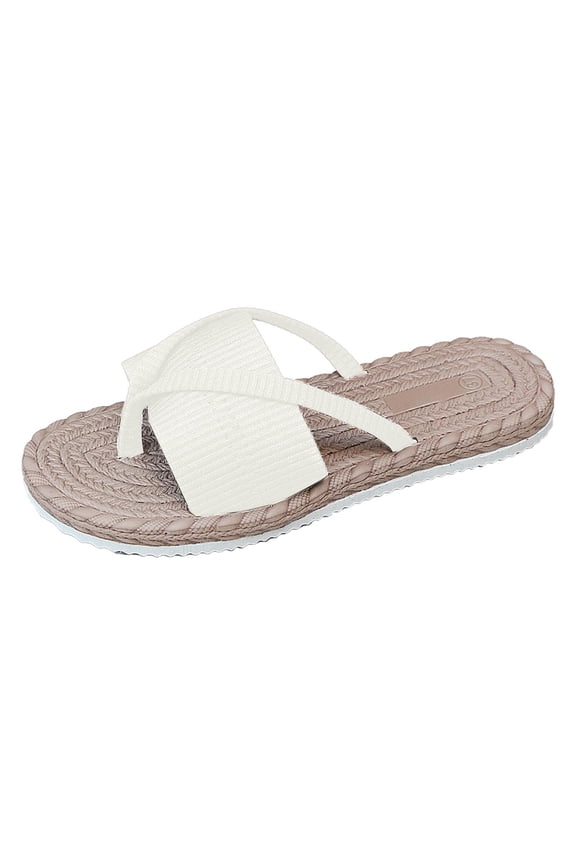 Thong Sandals for Women Breathable Flip Flops Soft Flat Sole Casual Shoes for Beach Wear Poolside Relaxation and Everyday Errands,Beige,9