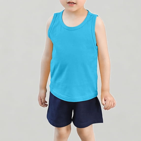 Xijirk Toddler Baby Solid Tank Top Summer Sleeveless Vest Undershirt for Boys Girls,12-18 Months