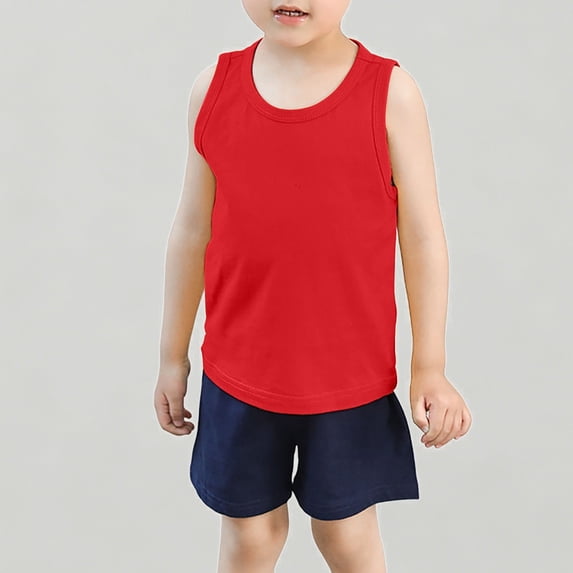 Xijirk Toddler Baby Solid Tank Top Summer Sleeveless Vest Undershirt for Boys Girls,3-4 Years