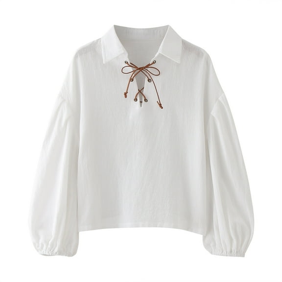 Xijirk Toddler Boys Shirt Renaissant Lace Up Scottish Jacobite Classical Tops,White,6-8 Years
