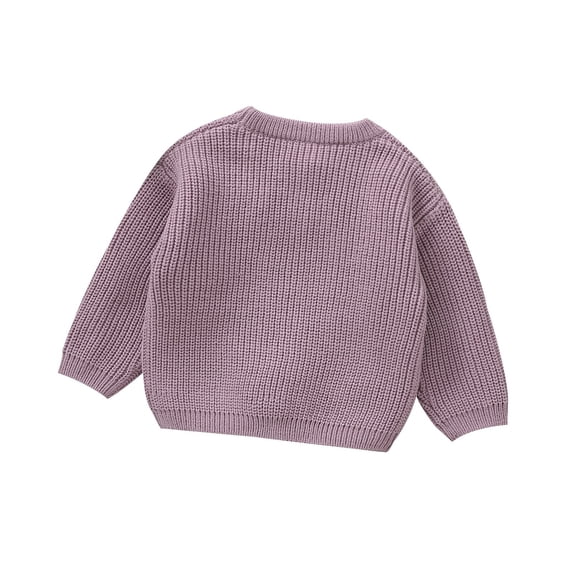 Xijirk Toddler Crew Neck Knit Sweater Cute Bunny Embroidery Pom Pom Long Sleeve Pullover for Casual Daily Wear,2-3 Years