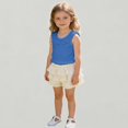 thumbnail image 1 of Xijirk Toddler Girls Ruffle Ribbed Sleeveless Top Cute Casual Summer Blouse for Kids,6-7 Years, 1 of 5
