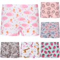thumbnail image 1 of Xijirk Toddler Girls Soft Cotton Boxer Briefs, Elastic Stretch Waistband Cute Cartoon Animal Print Underwear for Daily Home School Wear,6-8 Years, 1 of 3