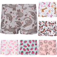 thumbnail image 1 of Xijirk Toddler Girls Soft Cotton Boxer Briefs, Elastic Stretch Waistband Cute Cartoon Animal Print Underwear for Daily Home School Wear,8-9 Years, 1 of 3