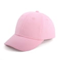 thumbnail image 1 of Xijirk Toddler Plain Cap Classic Baseball Style Breathable Adjustable Strap Comfortable Headwear for Everyday Outdoor Use,Pink,0-8 Months, 1 of 4